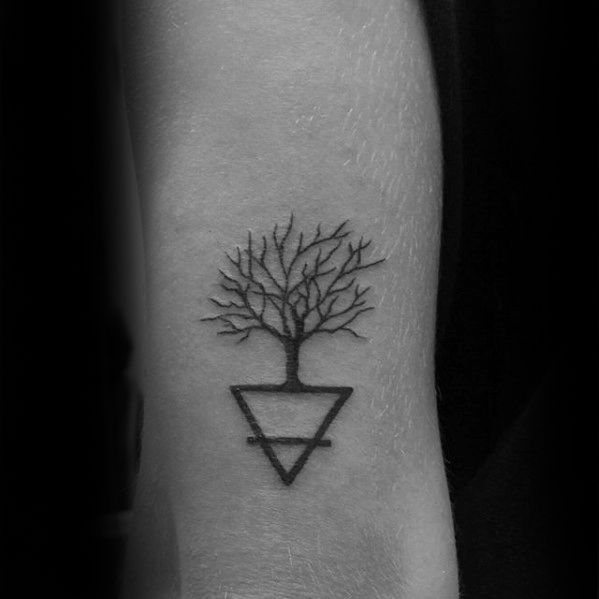 40 einfache geometrische Tattoos für Männer - Design-Ideen mit Formen #design...