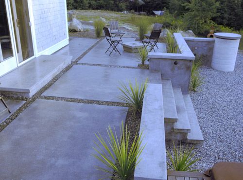 Concrete Polished Floor Garden Patio Retaining Walls Polished Concrete Garden Patio, How To Lay A Polished Concrete Patio