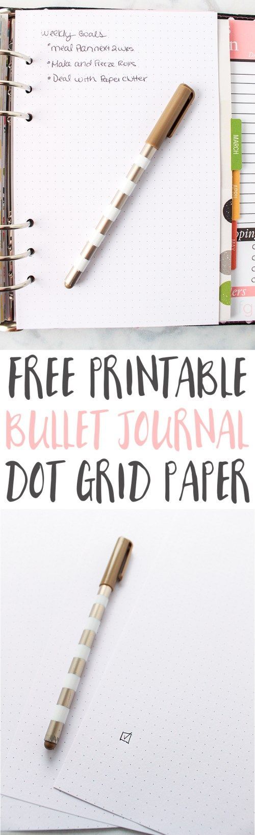 Bullet Journal Ideas | Bullet Journaling | Bullet Journal Printables | Bullet Journal Layout | Planner Ideas | Dot Grid Paper Printable