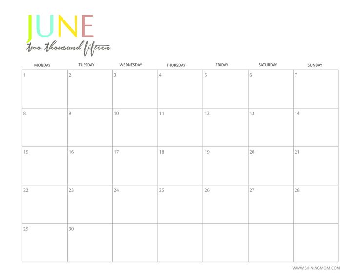 36 best june 2015 calendar images on pinterest 2015 calendar editable printable calendar 2015