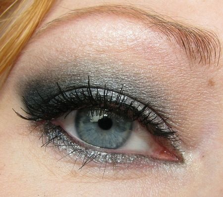 Silver Smoky Eye with a Hint of Navy http://www.makeupbee.com/look