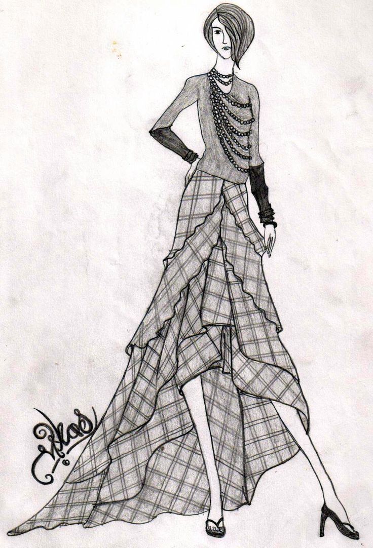 model garment sketch