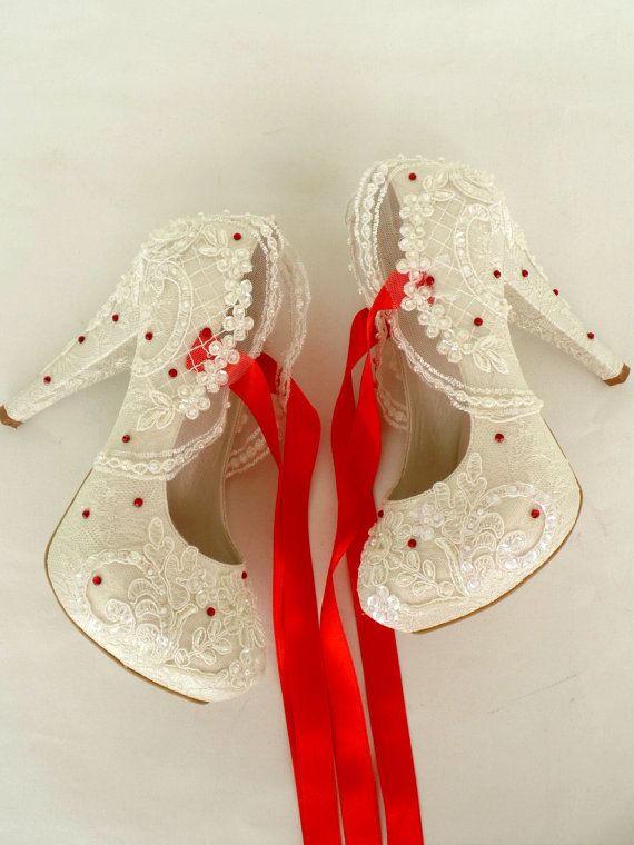 Best 25+ Red wedding shoes ideas on Pinterest | Bling shoes Red platform and Silver rhinestone