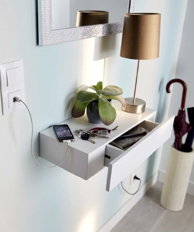 Meuble D Entree Avec Tiroirs Et Miroir Rubens Coloris Teck Et Wenge Meuble Entree Meuble Entree Design Amenagement Interieur Maison
