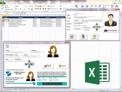 control de alumnos en excel impresion de credencial o formato de carnet en excel