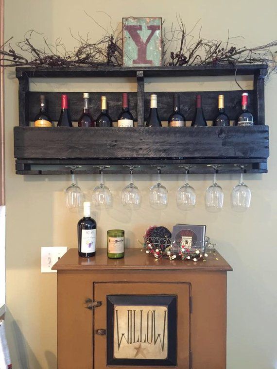 Pallet Wine Rack With Top Gl Holder Bar Pallet Wine Rack With Top Gl Holder Bar Wall Organizer For Gles An
