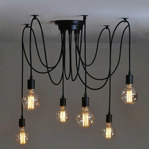 Vintage Edison Industrial Steampunk Loft Chandelier Ceiling Pendant Light Lamp Unbranded Vint Lights Ceiling Pendant Lights, Vintage Edison Bulb Chandelier