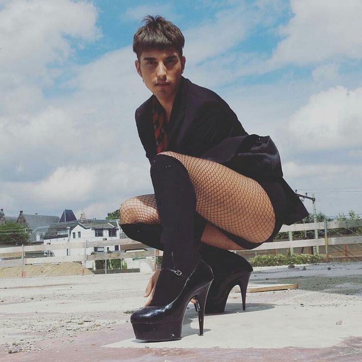 Gay boy high heels