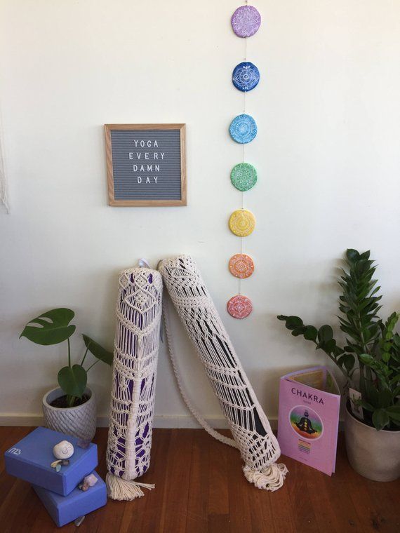 Chakra Wall Hanging Mandalas Chakras Macrame Art Decor Wall Hanging Macrame Art, Chakra Room Decor