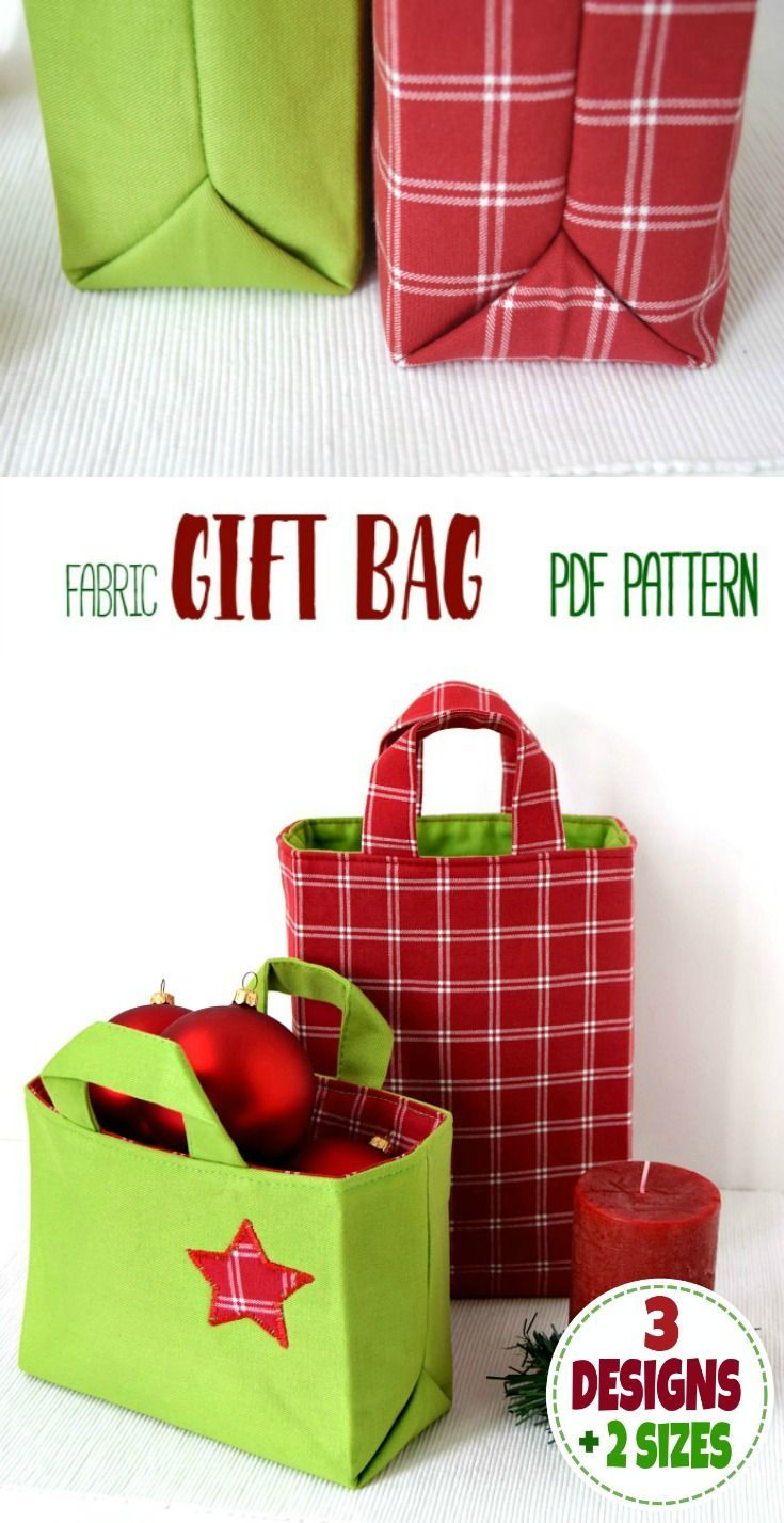 Fabric Gift Bag Pattern - Perfect for Christmas