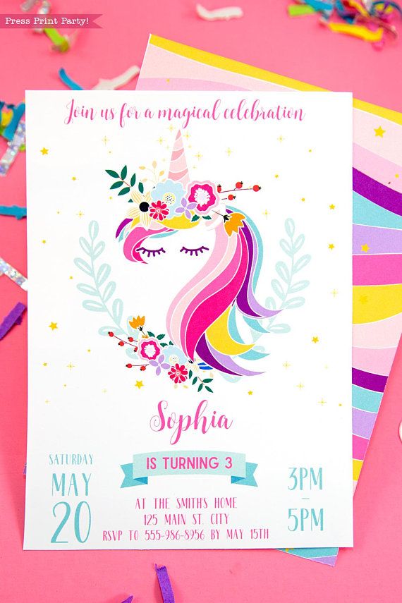 unicorn birthday party printable set unicorn invitations unicorn