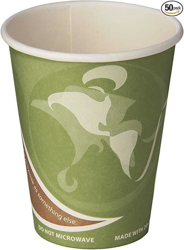100PCS 6.5 oz Eco Paper Cup Disposable Nature Friendly Green Color For Health