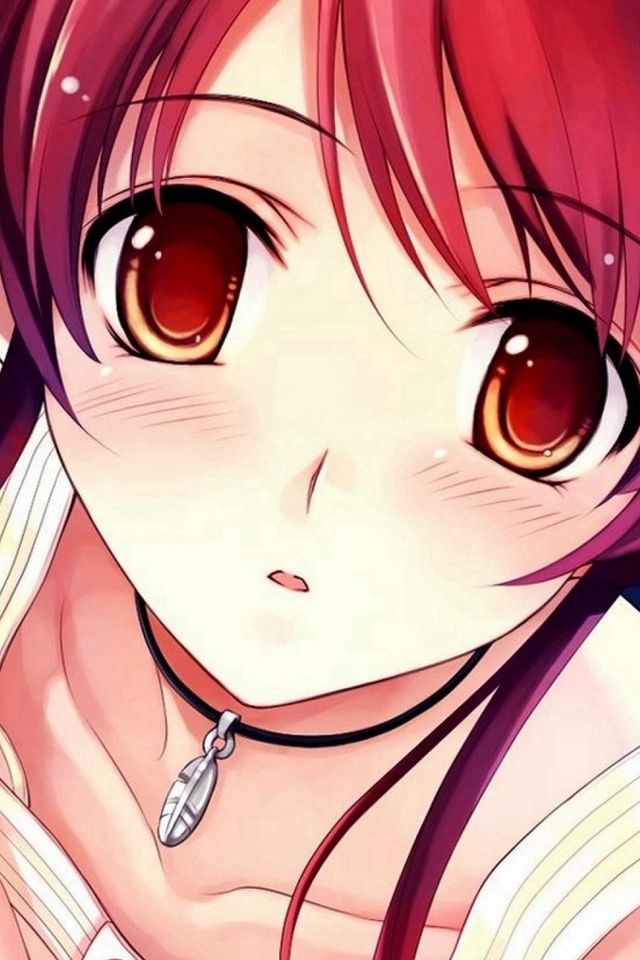 Cute redhead anime girl