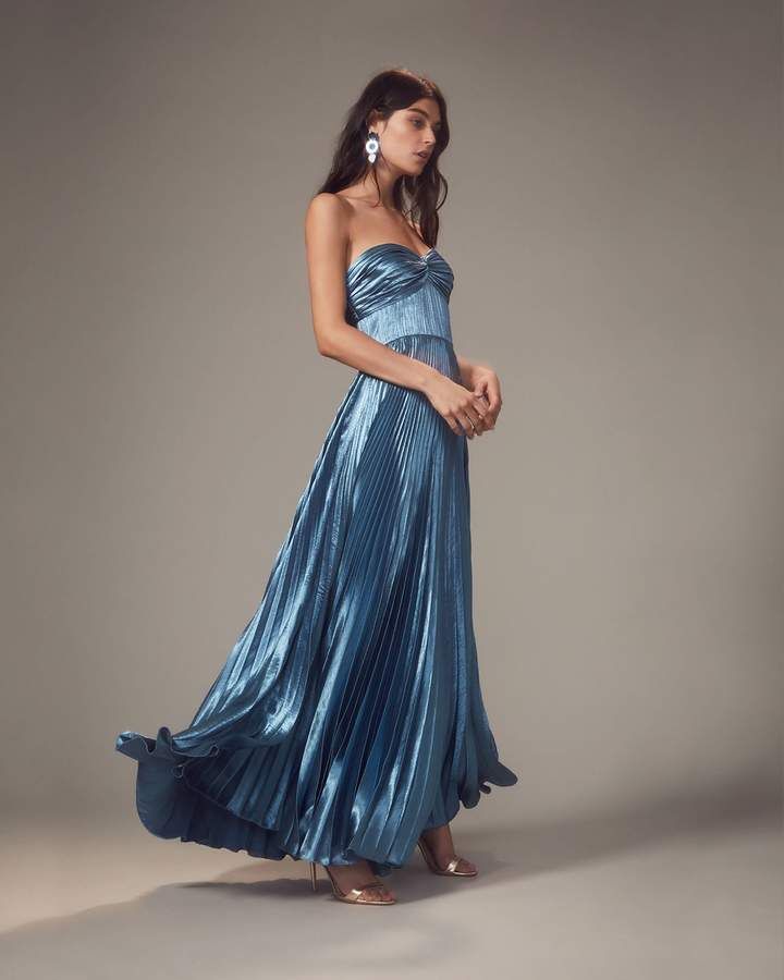 Sapphire Blue Strapless Dresses