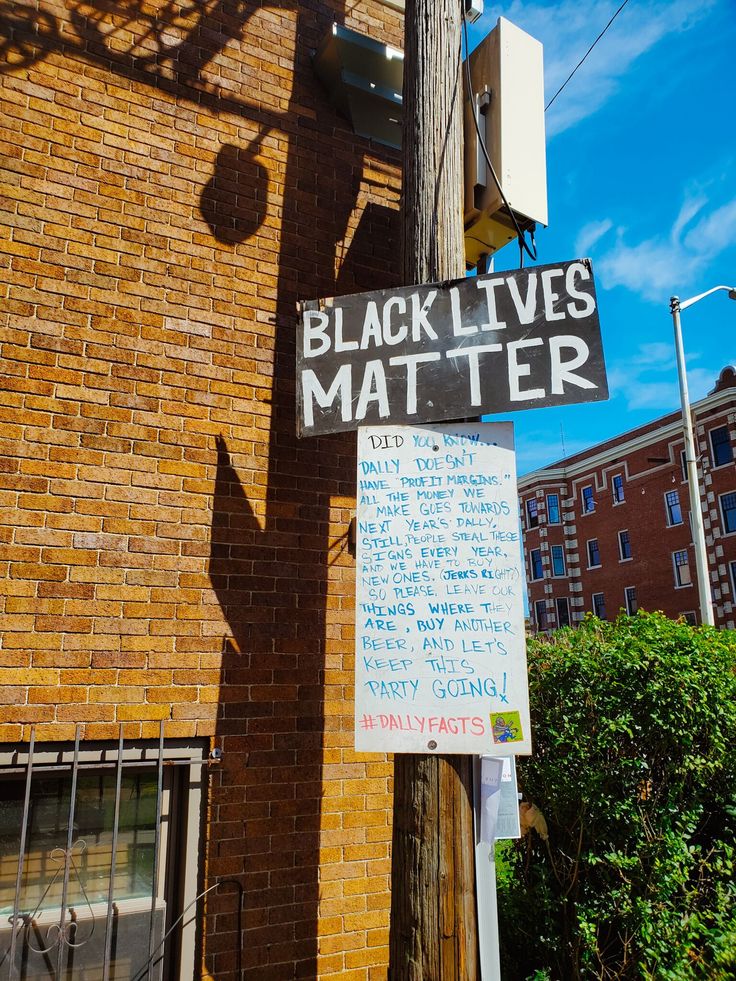 Black Lives Matter Street Art Sign in Detroit, Michigan
