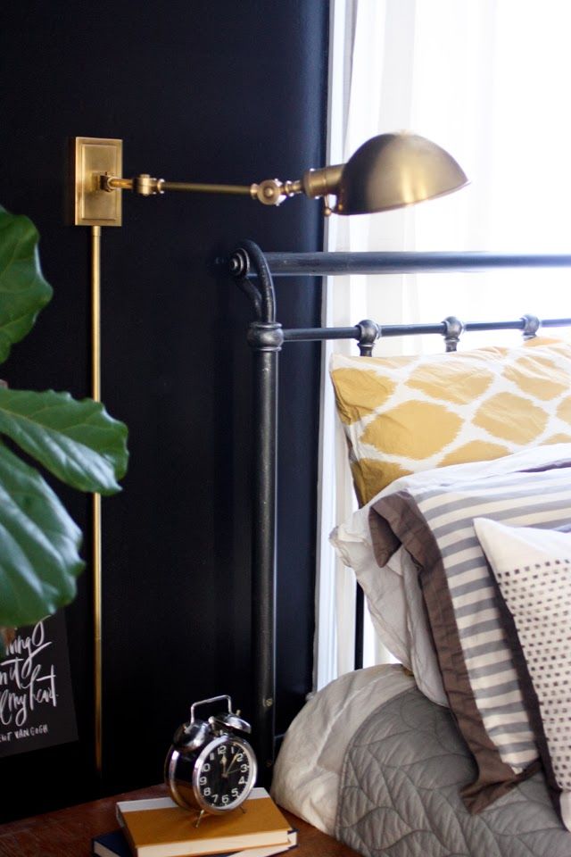 Best 25+ Plug In Wall Sconce Ideas On Pinterest Plug In Lesley Graham: Room Tour: Our Bedroom. Plug-in light sconce with