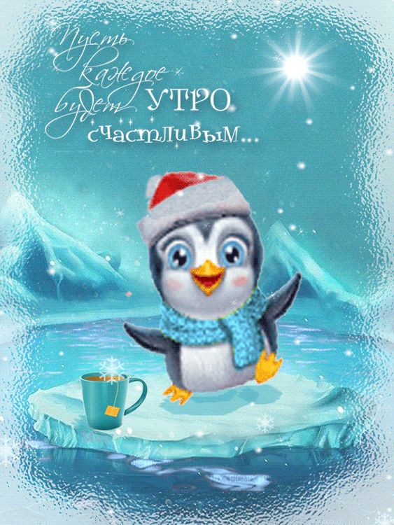 Картинка с пингвином доброе утро