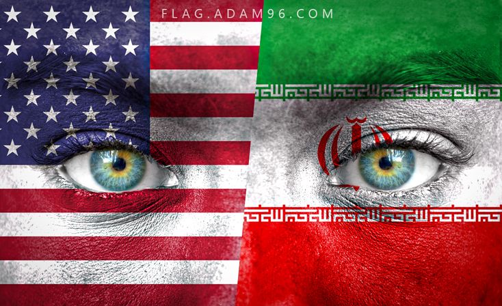 Iran VS America The Most Beautiful Wallpaper - Flag on The Face | Most