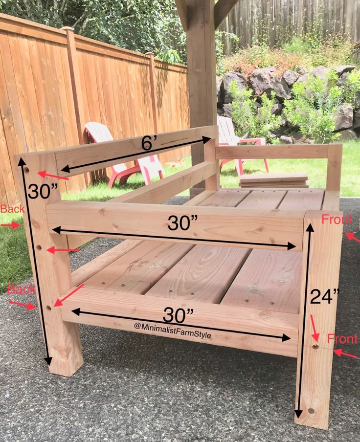 How to build an Outdoor Sofa! Minimalist Farm Style in 2021 Diy