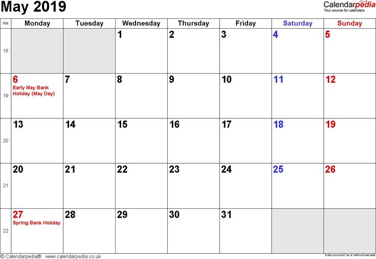 may 2019 calendar uk holiday calendar printable monthly calendar template calendar printables