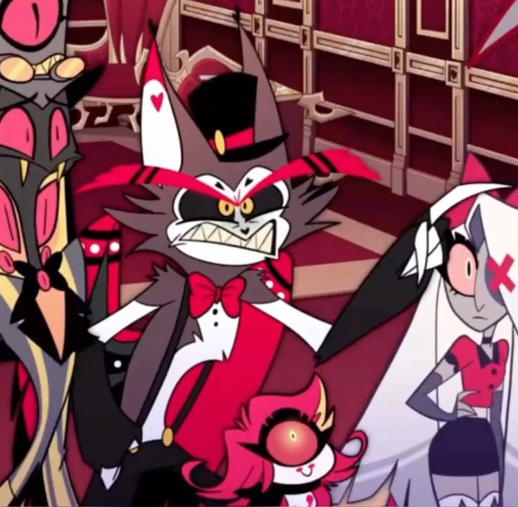 Husk Niffty Sir Pentious Vaggie Hazbin Hotel S1 E4 Vivziepop husk-niffty-sir-pentious-vaggie-hazbin-hotel-s1-e4-vivziepop