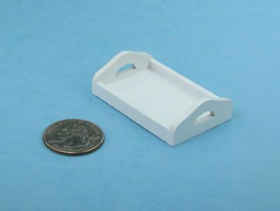 Dollhouse Miniature White Breakfast in Bed Serving Tray with Handles #SD976WH