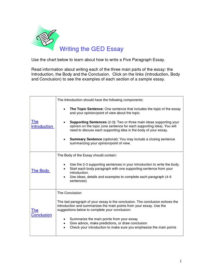 How to write a essay for ged