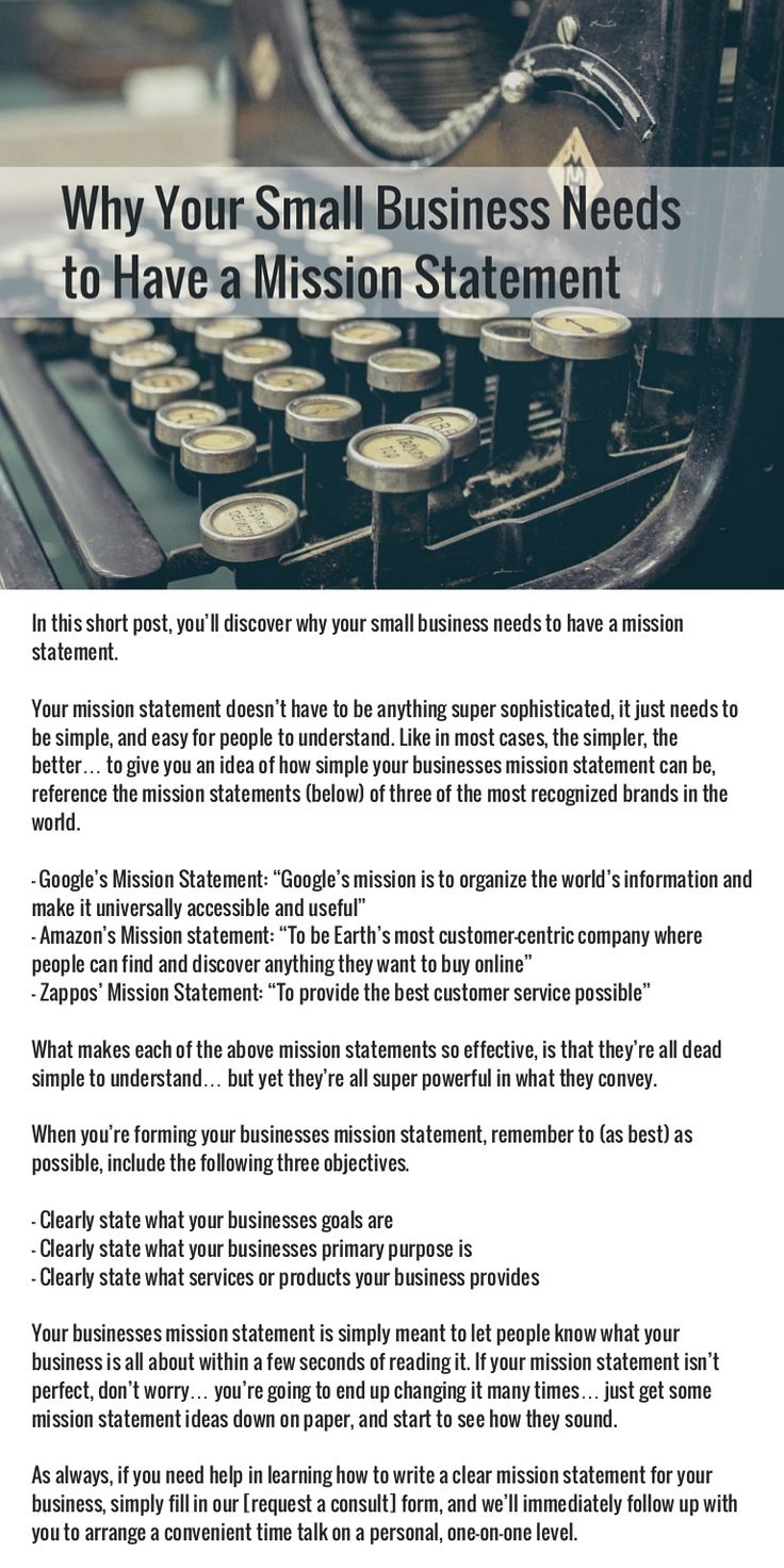 short mission statements