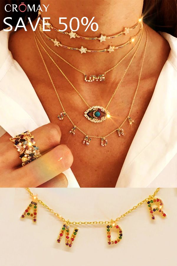 Spaced Letter Name Necklace | Name necklace, Fancy color diamonds