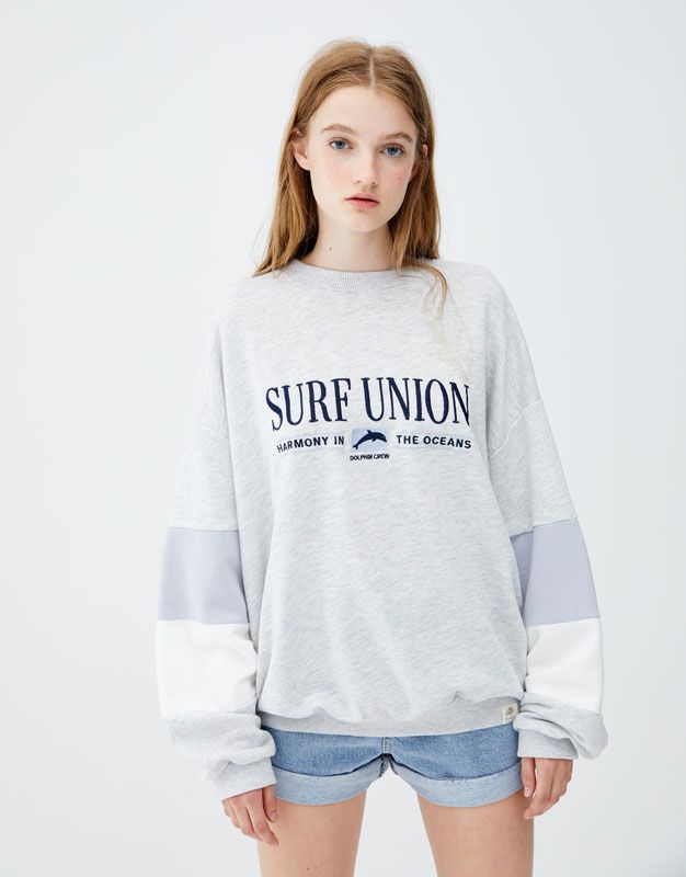 PULL&BEAR Kapuzenpullover Blau Damen Bekleidung Pullover PULL&BEAR Kapuzenpullover Blau Damen Bekleidung Pullover