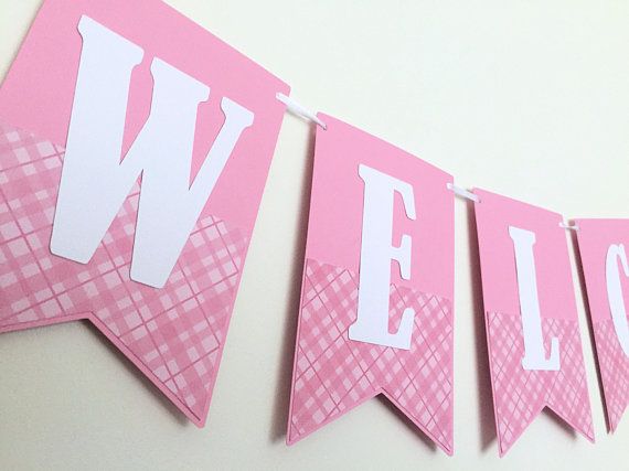 welcome home banner pink and white welcome baby baby welcome home baby banners