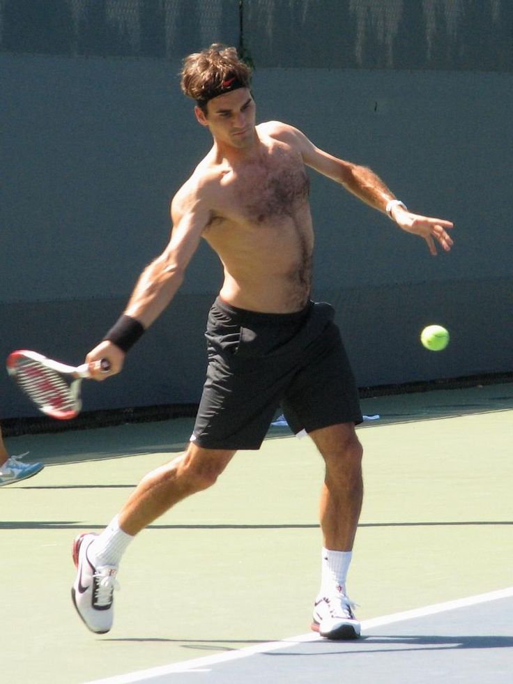 roger federer-shirtless-usopen 스포츠, 운동.