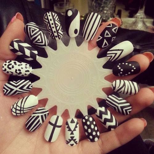 25+ Best Black White Nails Ideas On Pinterest Shellac Nail Art Black and white nail designs Nails. #nails #nailarts #naildesigns (some great - 25+ Best Black White Nails Ideas On Pinterest Shellac Nail Art