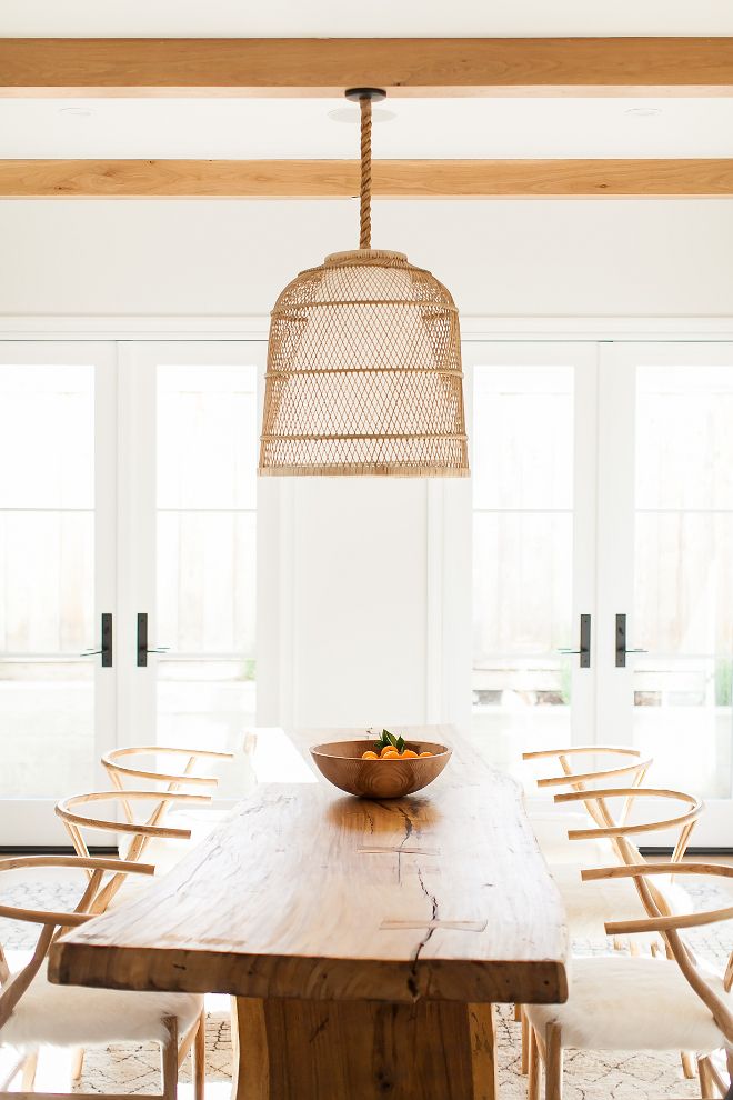 California Modern Farmhouse Beach House Home Bunch Dining table lamp Bamboo Pendant Lamp | Iluminação