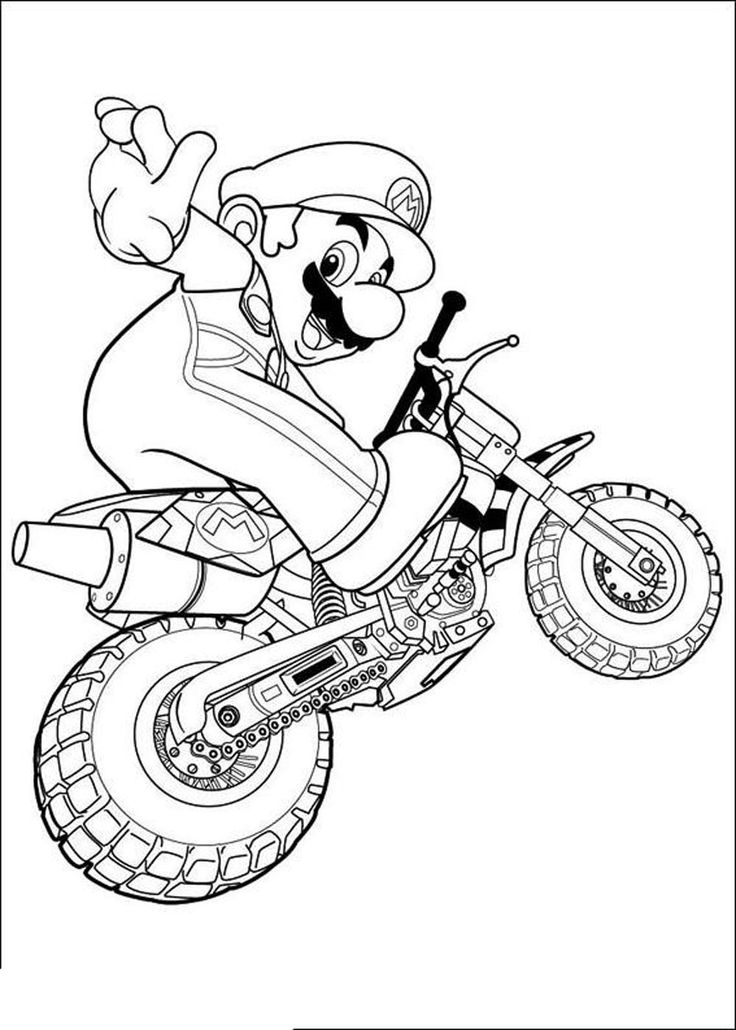 Mario Kart Coloring Pages And