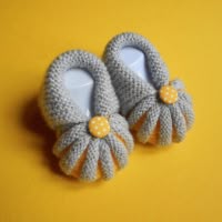 Tricot Layette – Chaussons citrouille ou hollandais – patchcath