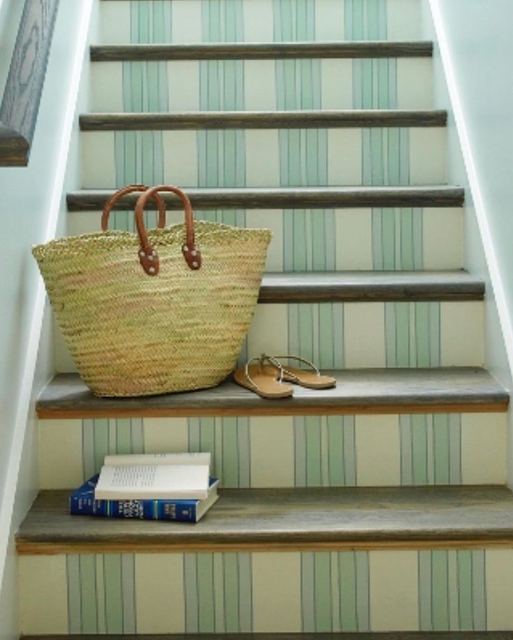Painted Stair Treads For Coastal Cottage Style Decor A500c74db58b1a4786a7266be88ea312