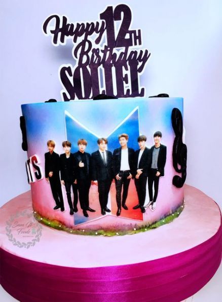 46 Trendy Birthday 25th Cake For Her Ideas Bts Birthdays Bts Cake Birthday Party Snacks
