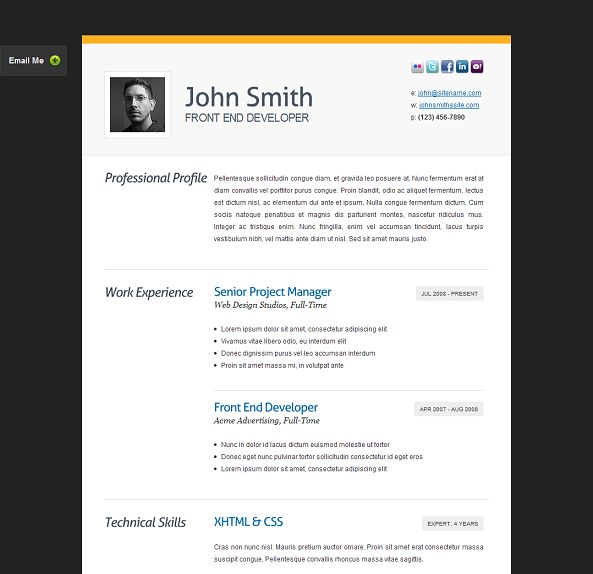 this html cv website template features a built in contact form 2 layout options - Resume Web Template this html cv website template features a built in contact form 2 layout options - Resume Web Template
