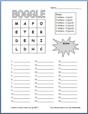 Decisive image with boggle printable Clean image with boggle printable