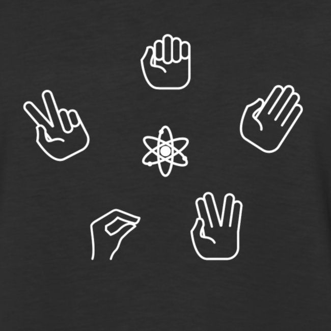 Sheldon Scissor Cooper Lizard BIG BLACK PAPER /& ROCK BANG THEORY T-SHIRT