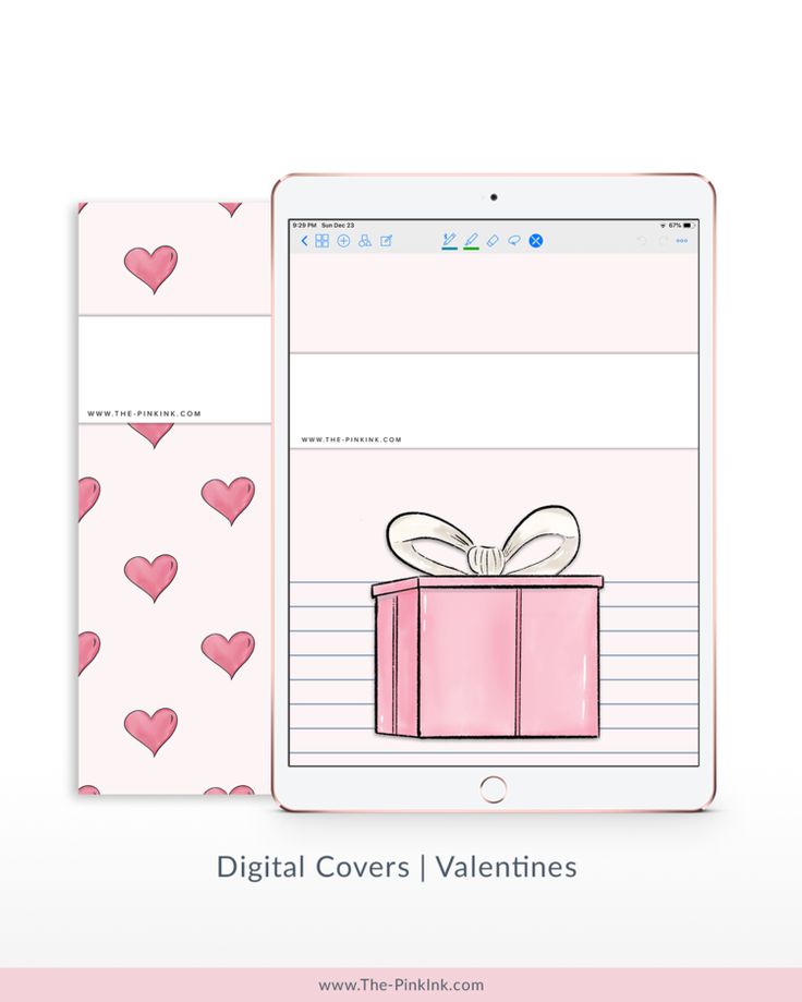 Valentines Digital Note Book Covers | 14 covers Goodnotes | Goodnotes