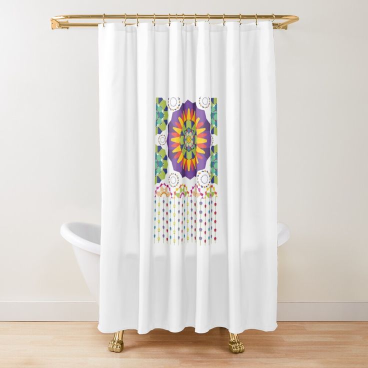 shower curtain art hack