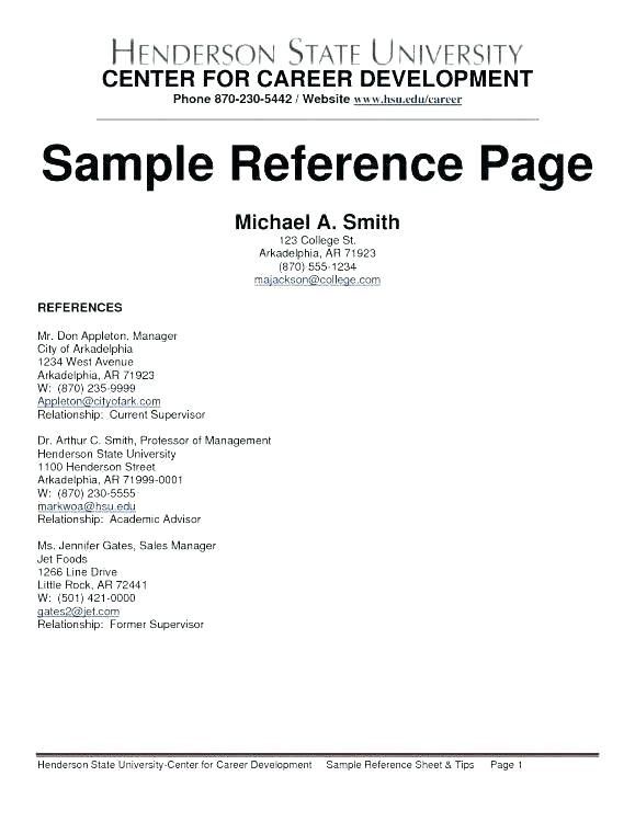 example of resume references hamlersd7 | Reference page for resume