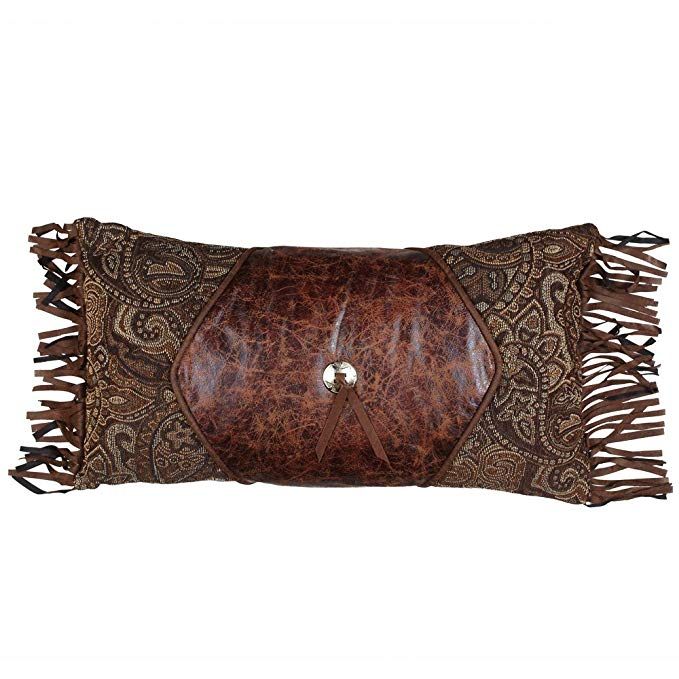Western Paisley Beaumont Southwestern Concho Pillow W Fringe Bedding Rustic Collections - Western Paisley Beaumont Bedding Western Paisley Beaumont Southwestern Concho Pillow W Fringe Bedding Rustic Collections - Western Paisley Beaumont Bedding