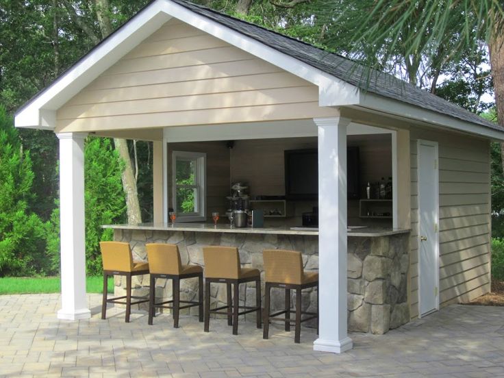 16' x 20' pool house/cabana with custom entertainment area and 16' x 20' pool house/cabana with custom entertainment area and