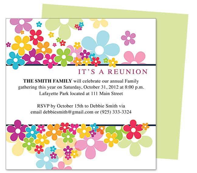 <strong>Family Reunion Invitations</strong> & Announcements | Zazzle CA Family reunion invitation template