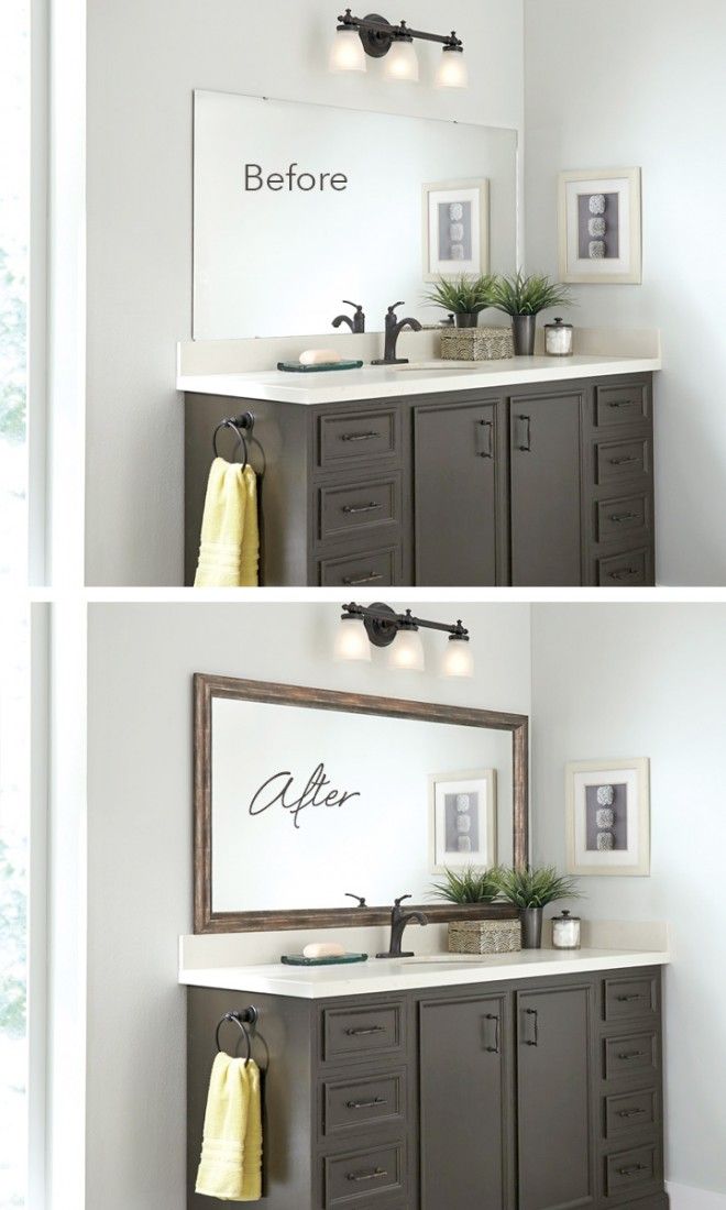 Framing A Bathroom Mirror Before And After best 25+ mirror border ideas on pinterest | tile around mirror Framing A Bathroom Mirror Before And After best 25+ mirror border ideas on pinterest | tile around mirror