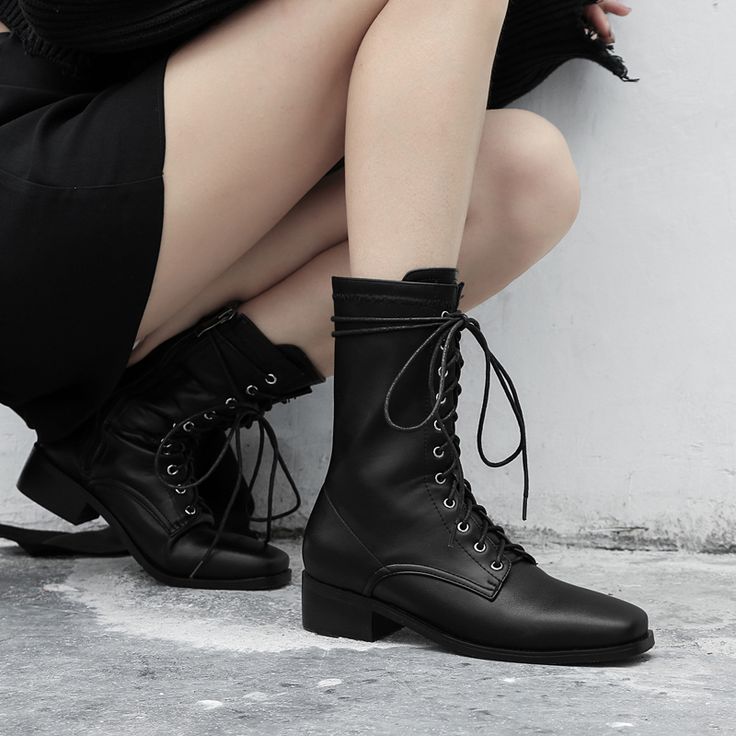 Women's Stylish Cute Zipper Laced Round Toe Combat Military Boots Shoes All Size Women's Stylish Cute Zipper Laced Round Toe Combat Military Boots Shoes All Size