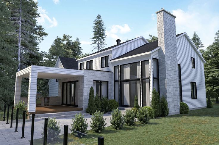 Plan 22588dr Modern Farmhouse With Bonus Room Above Garage In 2022 Plans Modern Farmhouse Plans, Types Of Farmhouse Designs Uk
